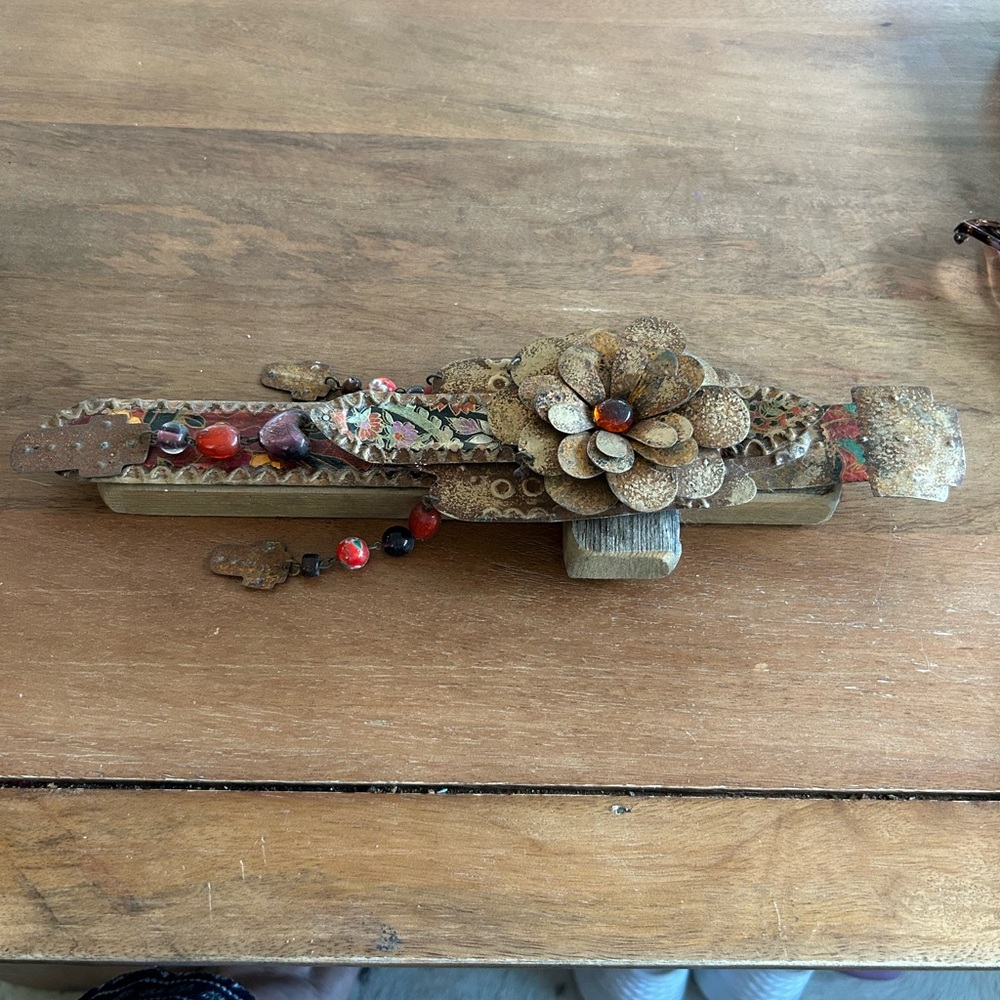 Rustic Floral Home Art Sculpture